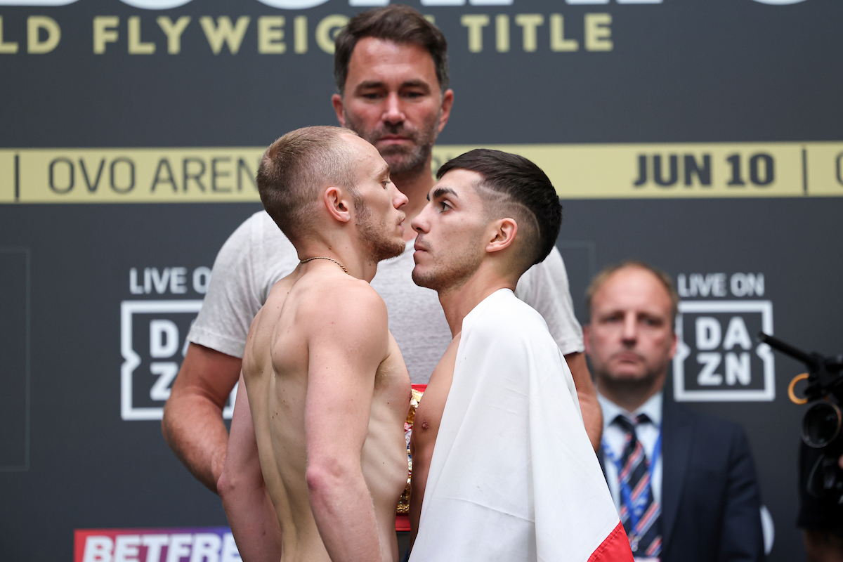 Sunny Edwards and Andres Campos hit the scales in London