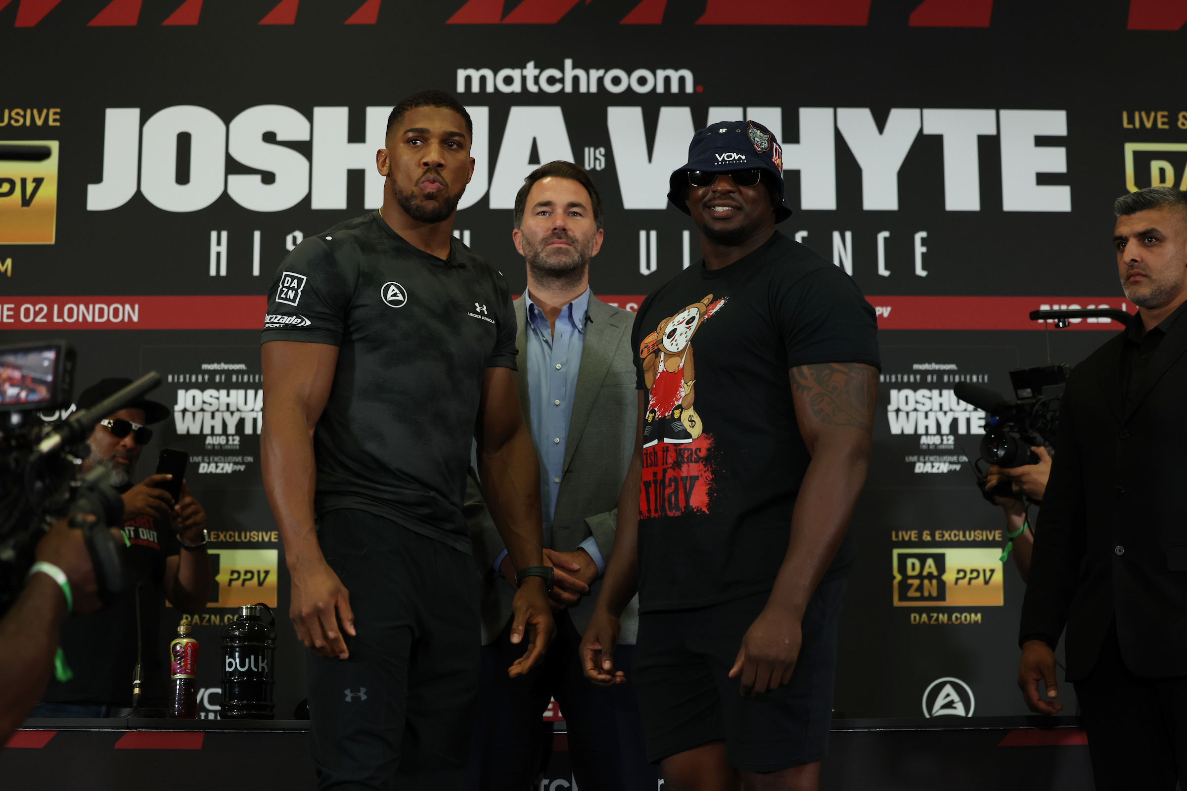 Joshua and Whyte square up ahead of August 12 sell-out in London 