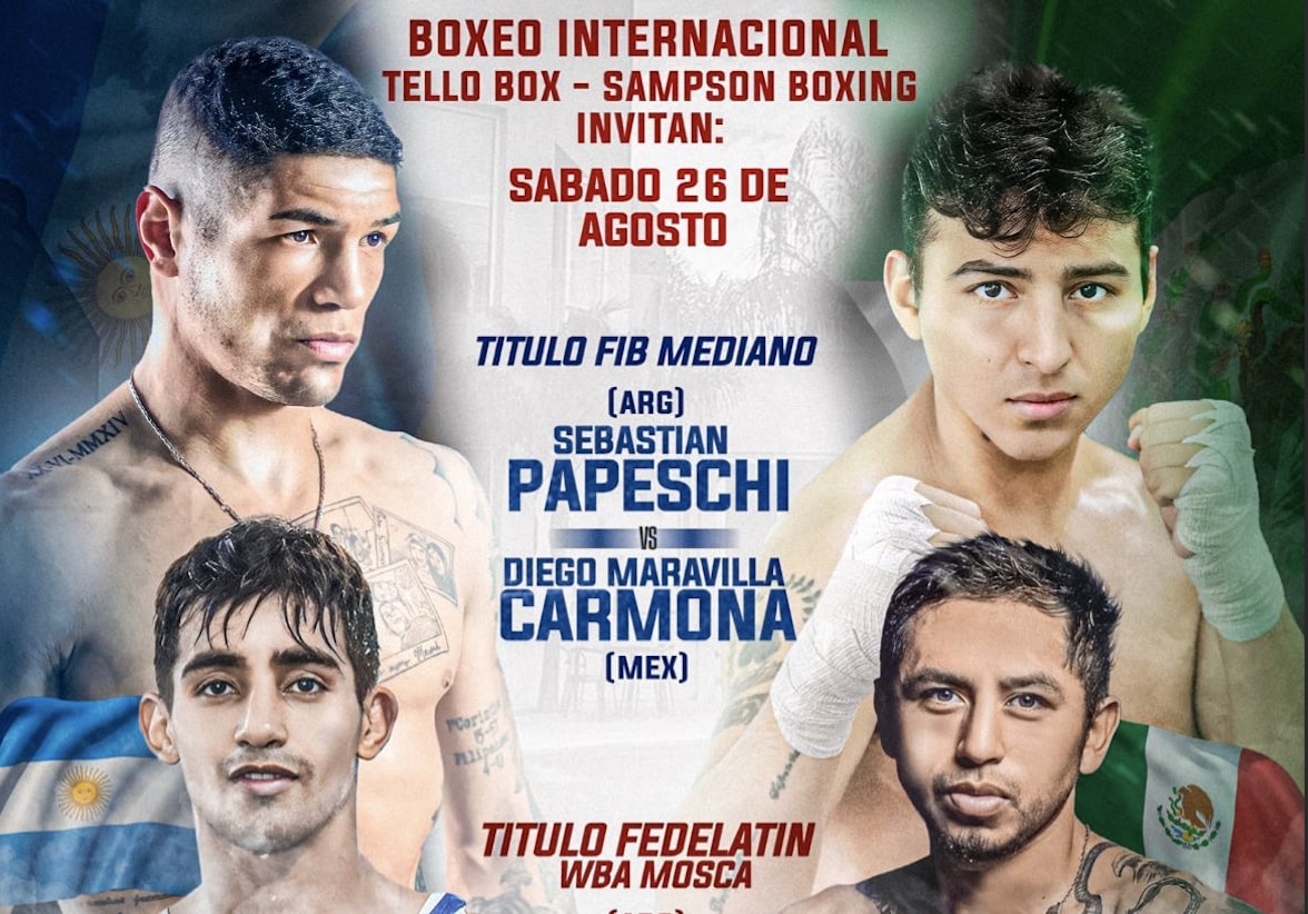 Sebastian Papeschi collides with Diego Carmona for IBF regional title in Cordoba, August 26