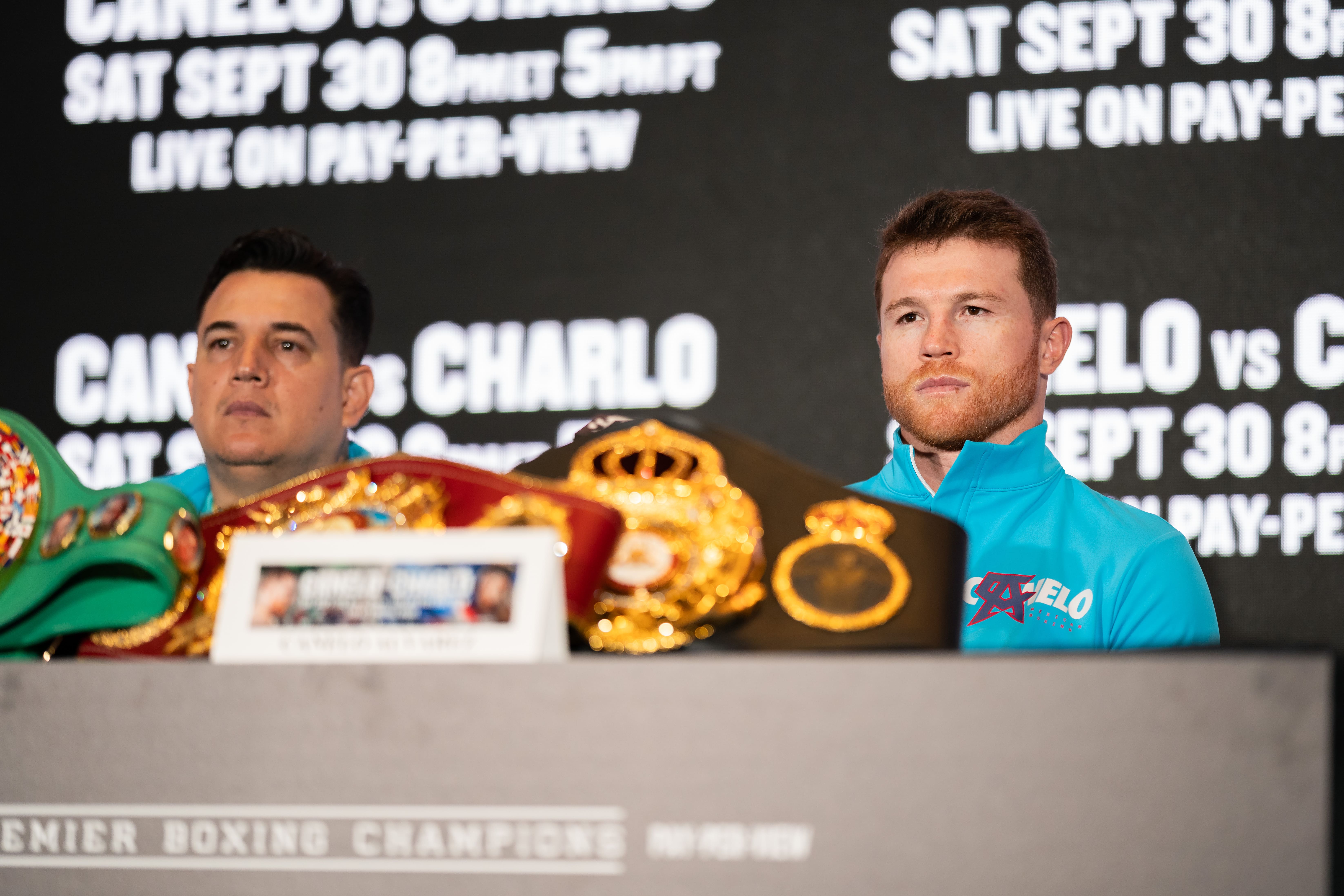 Canelo on Charlo moving up two-weight clases to face him: 'He took that challenge like I took that challenge before'