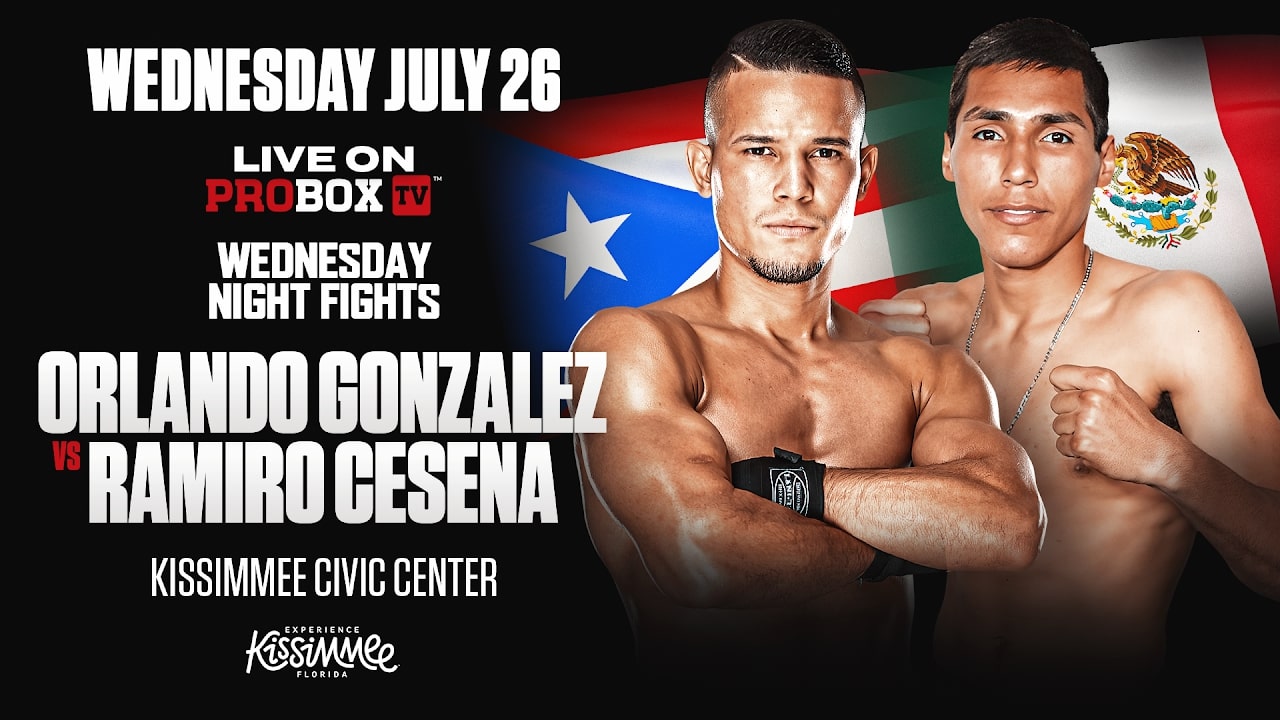 Gonzalez clashes with Cesena on Wednesday Night Fights in Kissimmee, Florida