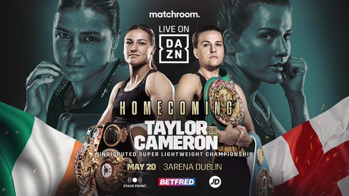 Katie Taylor vs Chantelle Cameron Undisputed Fight Confirmed For May 20