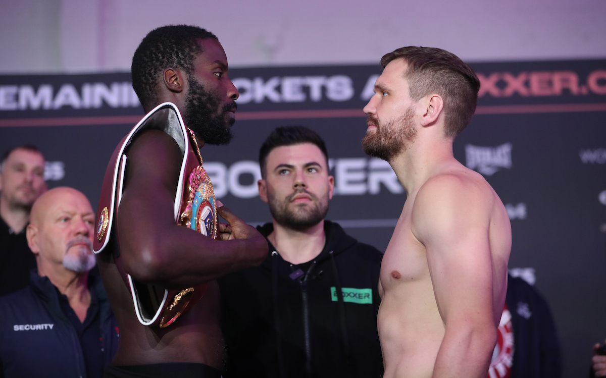 Okolie and Light weigh-in ahead of Cruiserweight world title fight
