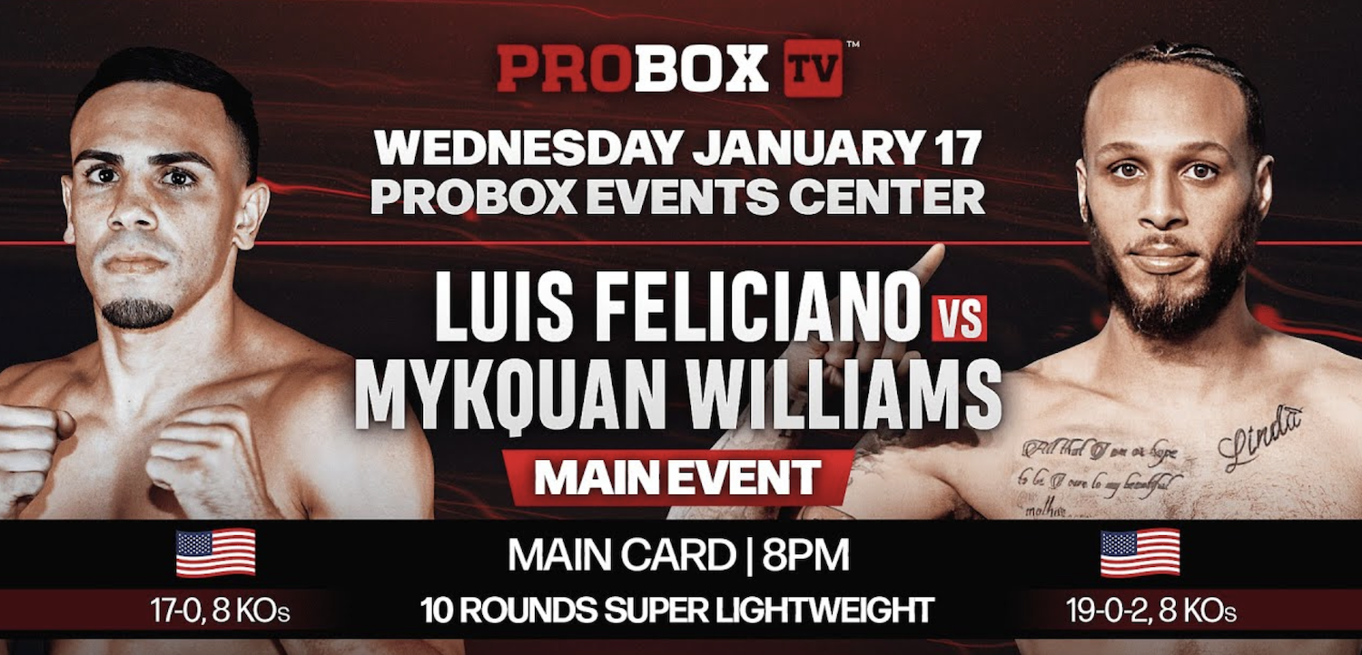 Feliciano and Williams are in the fight of their lives on ProBox TV's WNF headlining match