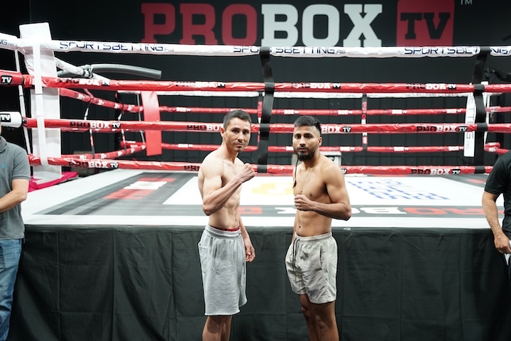 Resultados del pesaje de Cárdenas vs. Ramírez en ProBox TV