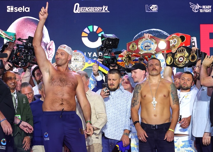 Tyson Fury y Oleksandr Usyk, "impecables" antes de un "combate especial"
