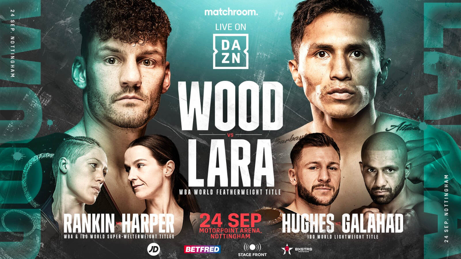 ALL-OUT WAR: WOOD DEFENDS FEATHERWEIGHT CROWN AGAINST LARA ON SEPTEMBER 24
