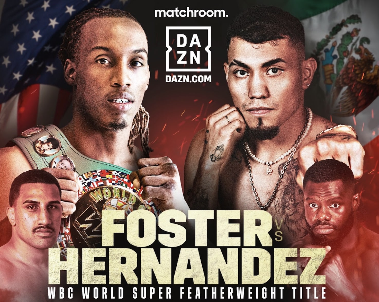 O'Shaquie Foster and Eduardo Hernandez clash in Cancun on October 28