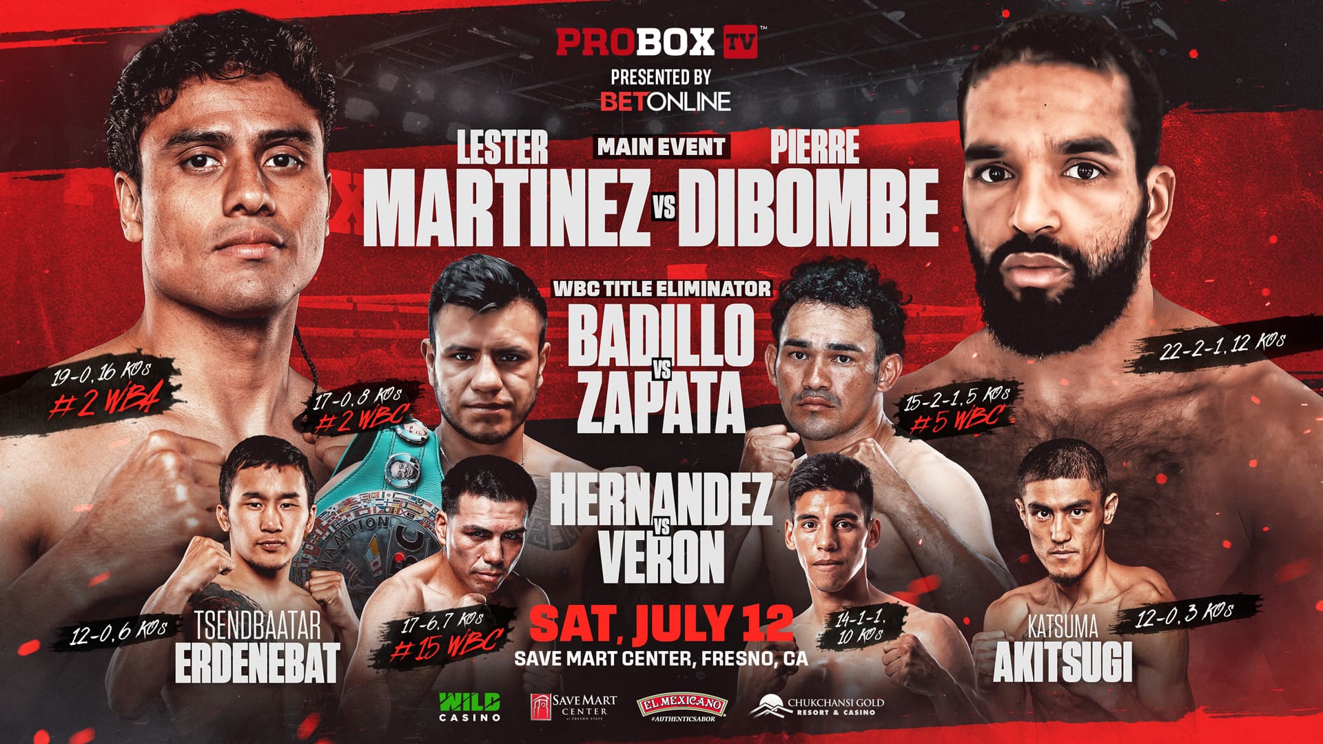 Lester Martinez vs Pierre Dibombe, July 12, 2025