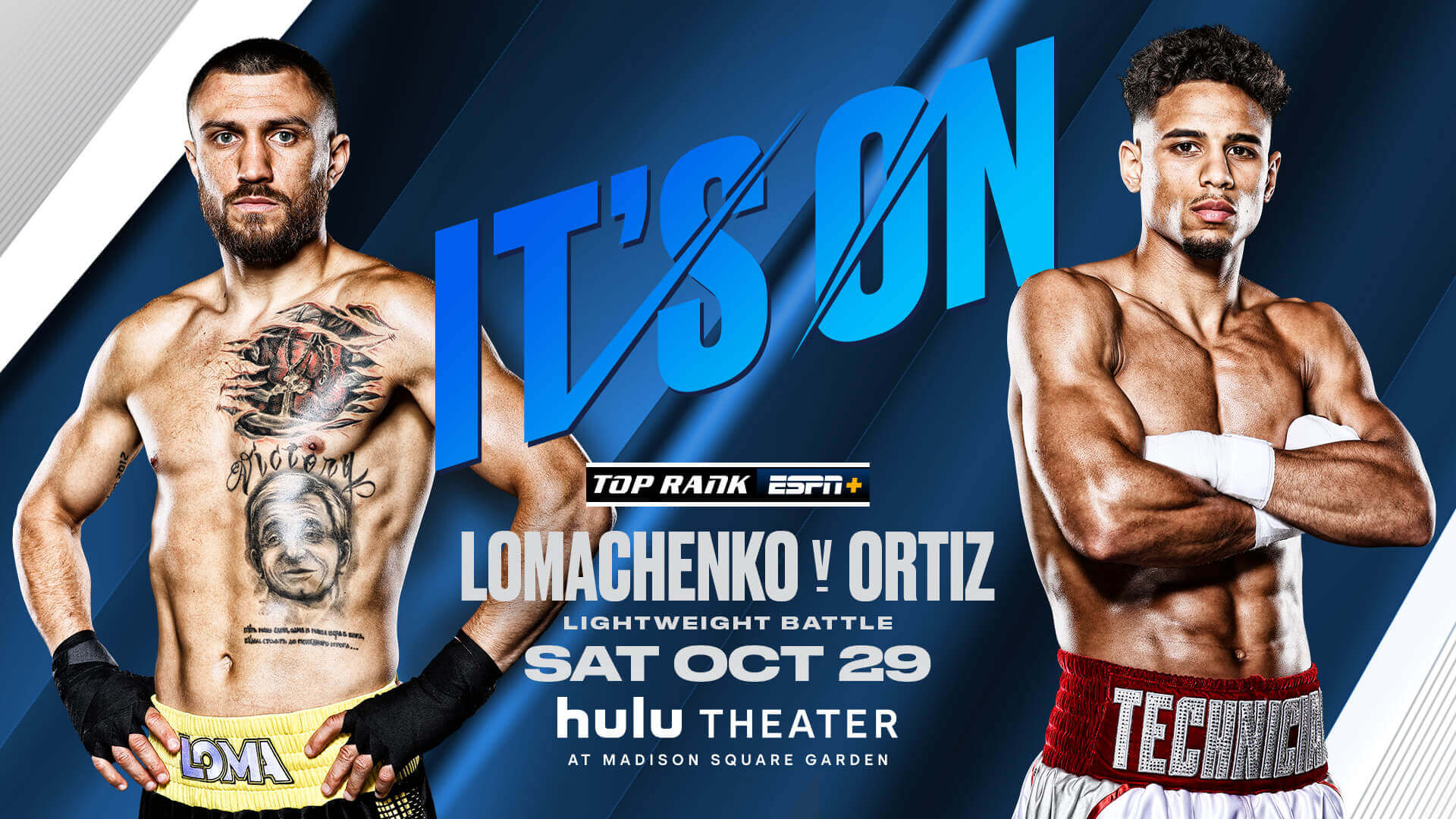 Loma vs. Ortiz Set For Oct. 29th, in New York City