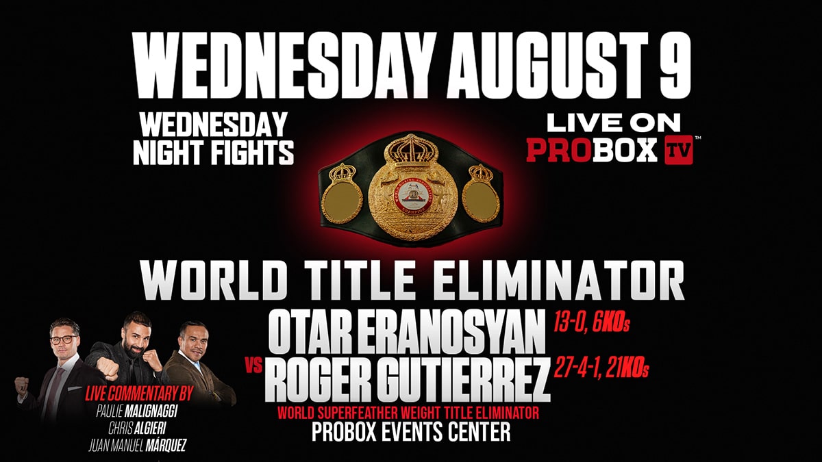 Otar Eranosyan vs. Roger Gutierrez: Live Stream, Betting Odds & Fight Card