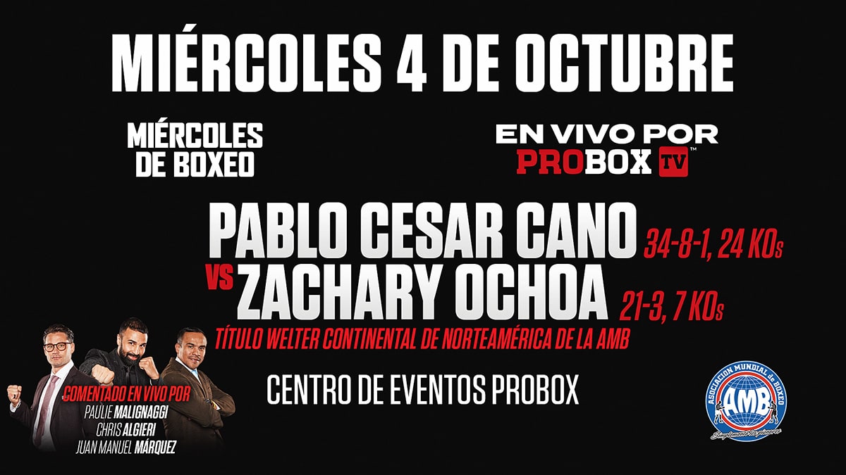 Pablo César Cano noquea a Zachary Ochoa en el duelo de Wednesday Night Fights
