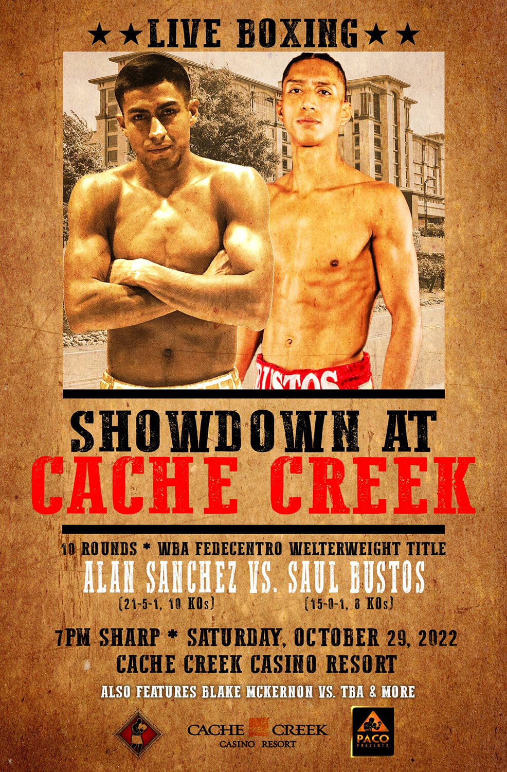 Showdown at Cache Creek Casino Resort Saturday, October 29th