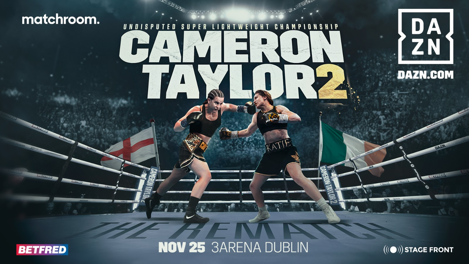 Chantelle Cameron vuelve a enfrentarse a Katie Taylor en Dublín, el 25 de noviembre