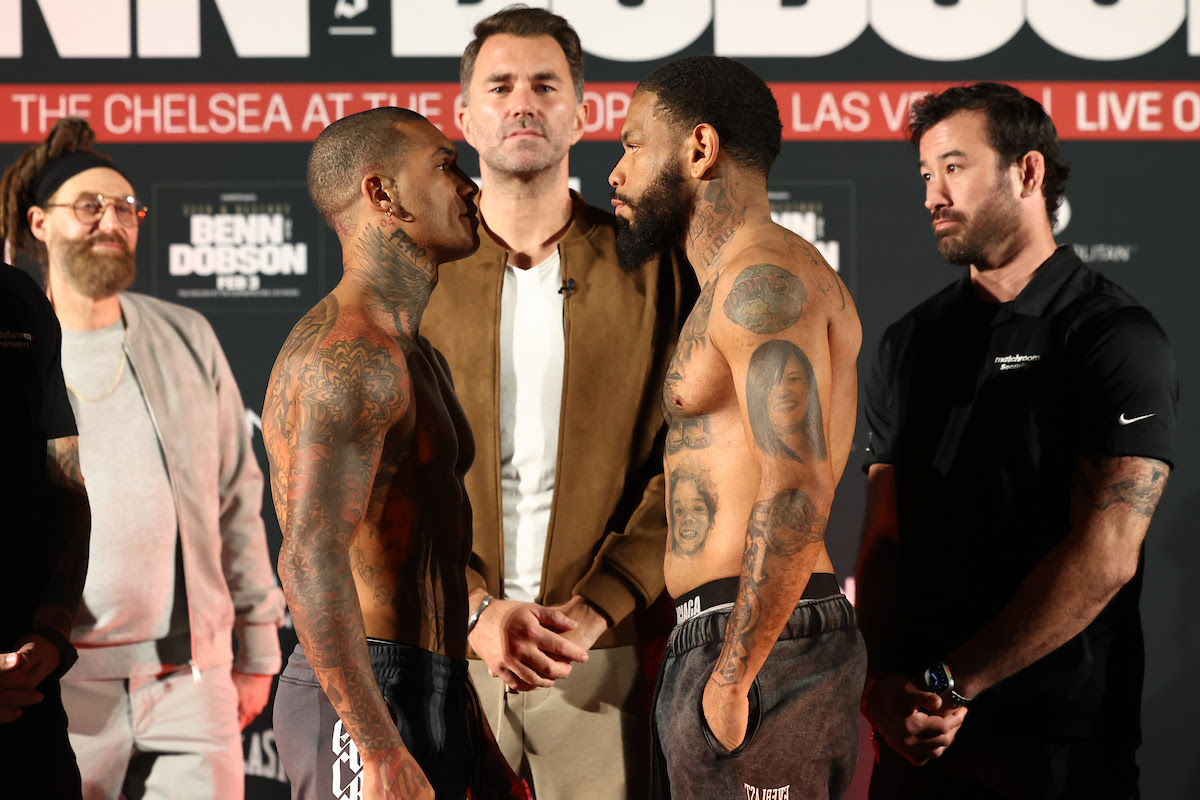 Benn-Dobson weigh-in results and running order