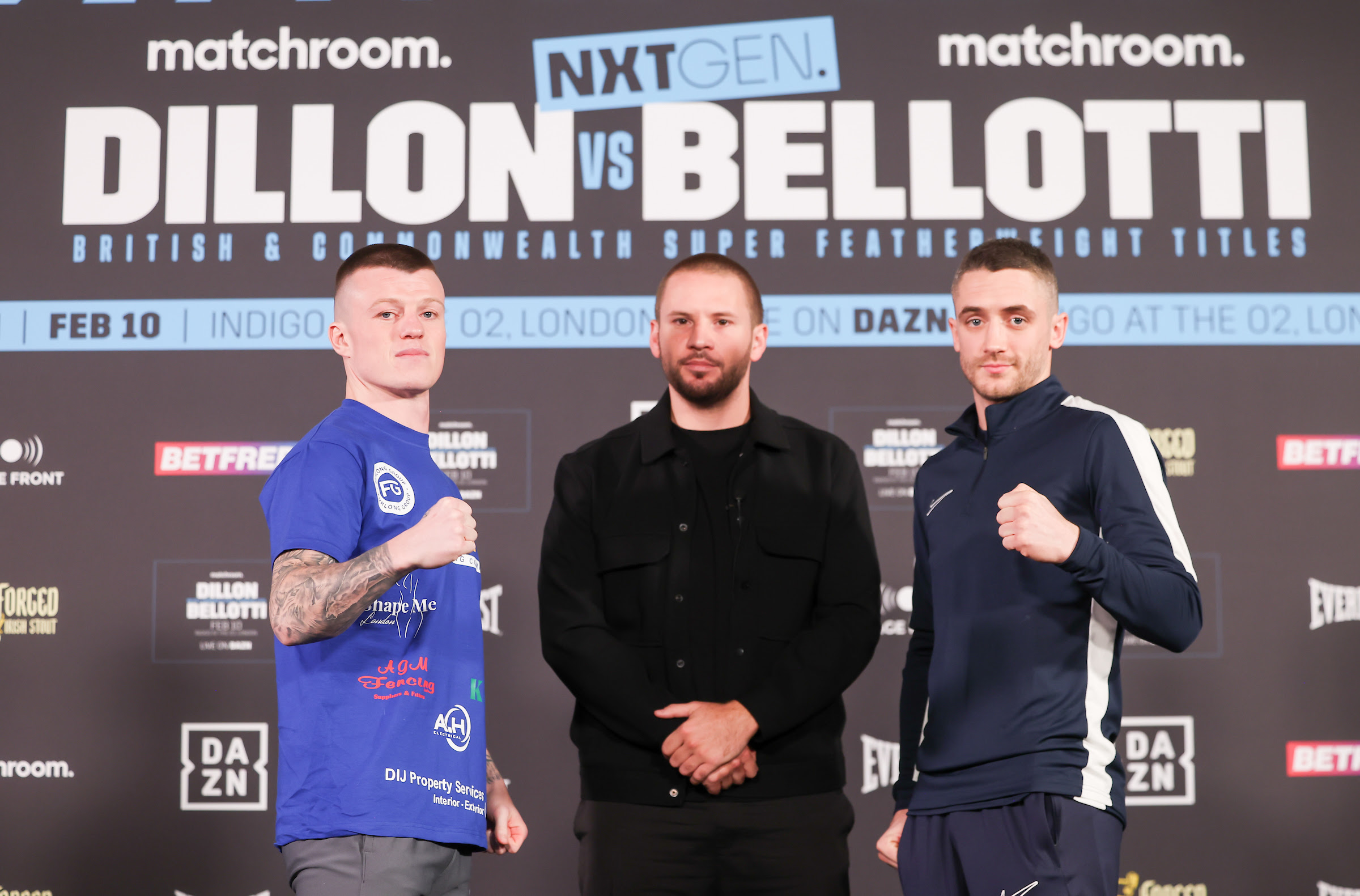 Dillon and Bellotti meet at final press conference ahead of British and Commonwealth title fight
